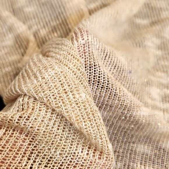 Nwt Womens Iris Design Gold & Black sheer sparkly top size Medium. - Picture 11 of 11